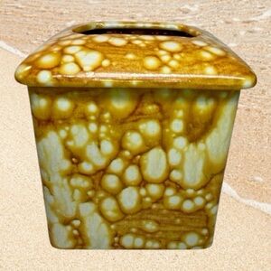 Vintage MCM McNees Pottery Kleenex Box Holder